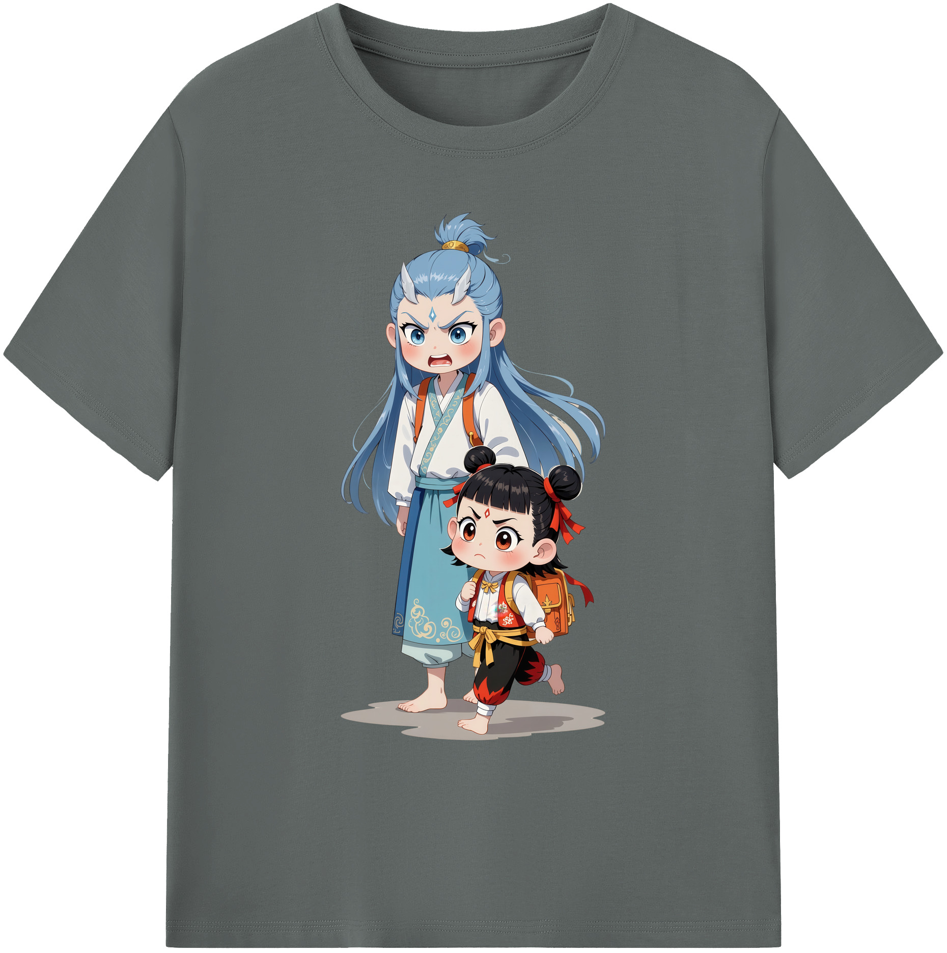 （画像用） Ne Zha 2 ナタ 魔童の大暴れ 綿100％ メンズ半袖Tシャツ｜肌触りやわらか＆通気性